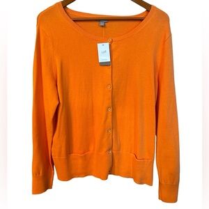 J.Jill Cardigan Women’s Large Sweater Hemline Pockets Lightweight NWT $59